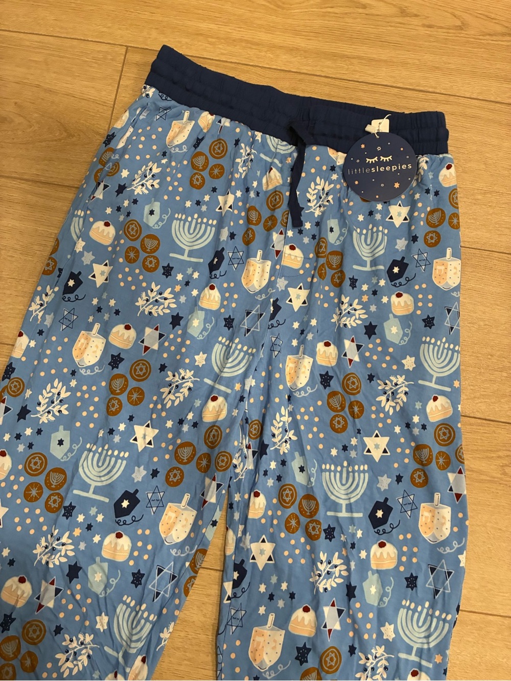 NWT Little Sleepies Men’s Hanukkah Lights Bamboo Viscose Pajama Pants Size M